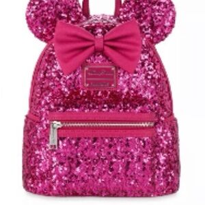 Loungefly Fuchsia Glitter Backpack